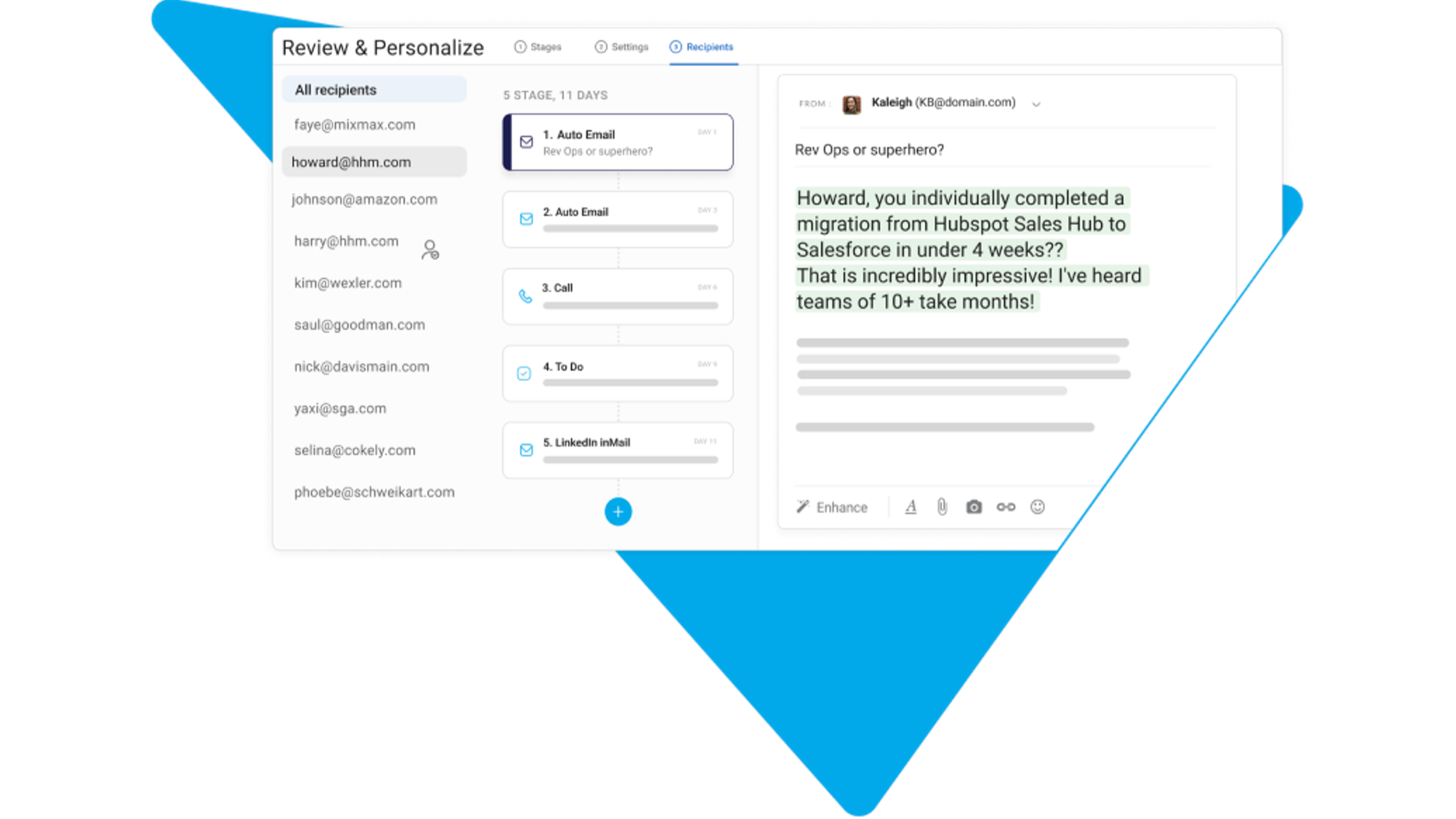 Personalize outreach at scale